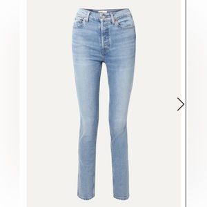 RE/DONE COMFORT STRETCH DOUBLE
NEEDLE HIGH-RISE SKINNY
JEANS 24